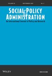 Social Policy and Administration journal front cover