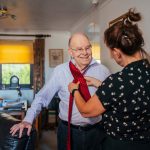 tie dressing father daughter, CREDIT Peter Kindersley (Centre for Ageing Better library)