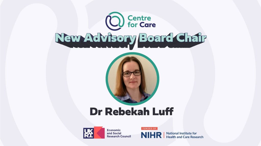 Text: New Advisory Board Chair Dr Rebekah Luff