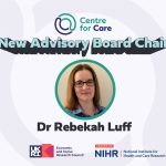 Text: New Advisory Board Chair Dr Rebekah Luff