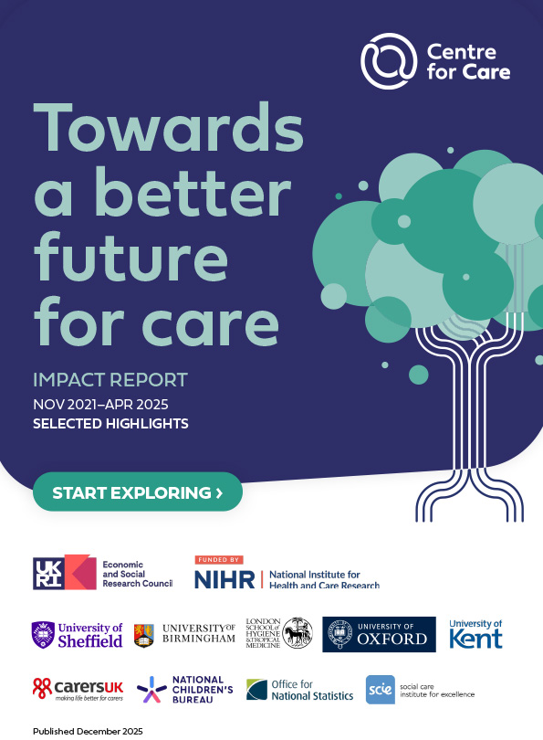 Impact Report 2021-2025 Centre for Care front cover
