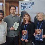 Ramzi Suleiman, Dominic King-Carter, Fay Benskin and Lucy Wood posing for a picture at the Carers Trust Event