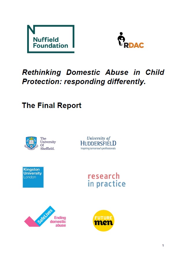 Report front cover with institution logos